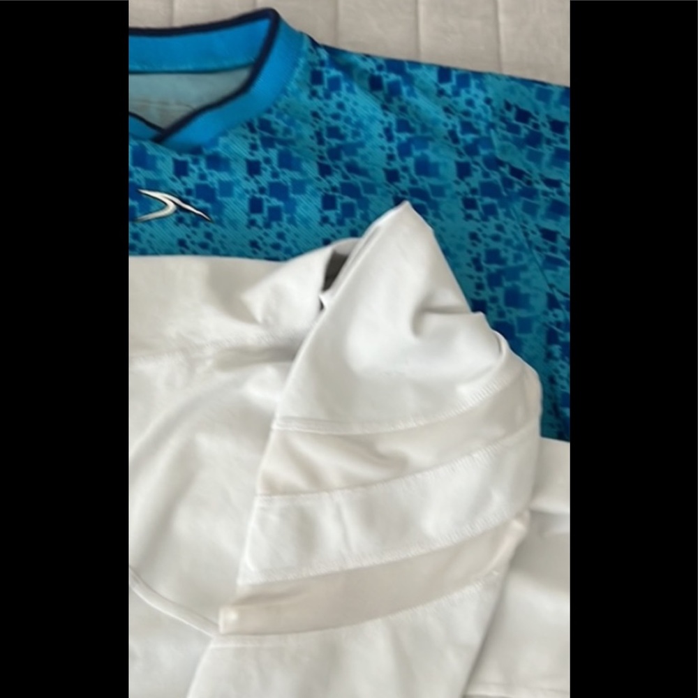 (ONGASOFT) Yoga pants and blue T-shirt size S